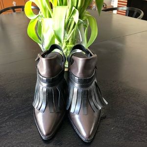 🍄Tibi Black/Brown Fringes Boots/Booties🍄